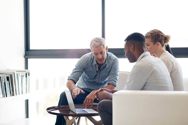 meeting around laptop