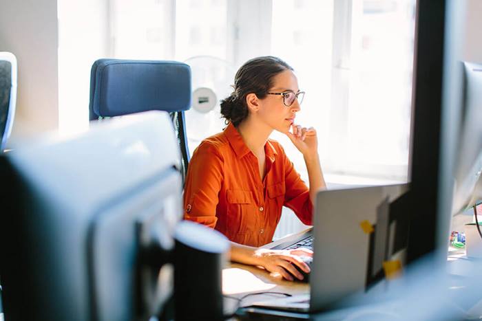 Business woman working